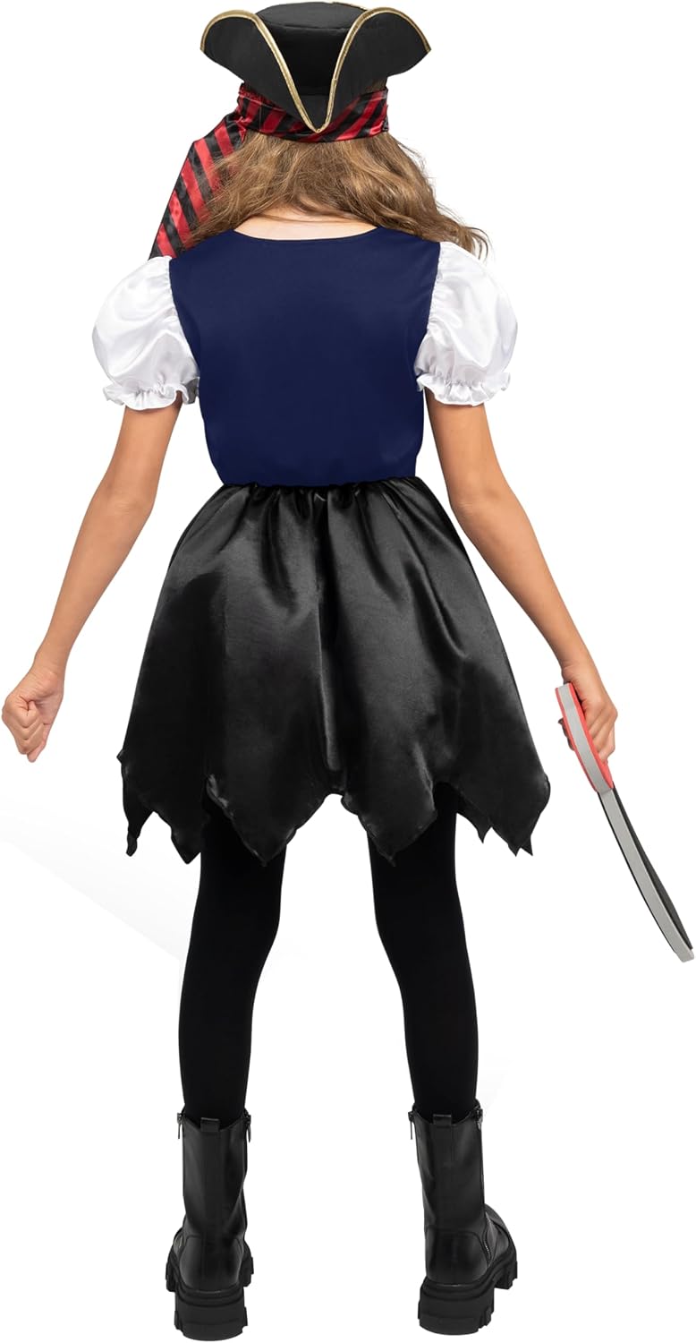 Spooktacular Creations Girls Pirate Dress Costume, Small (5-7 Yrs)