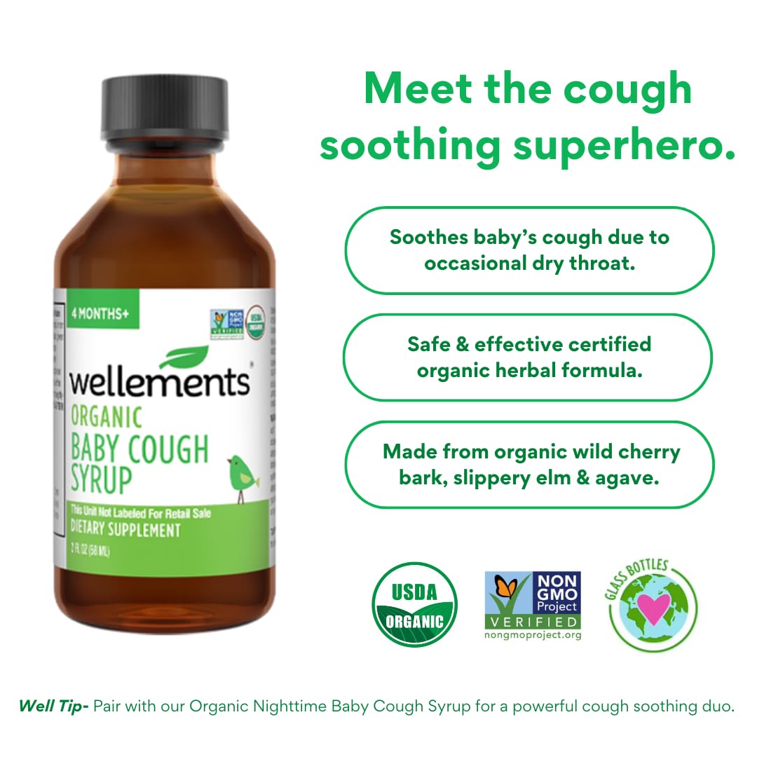 Wellements Organic Baby Feel Better Kit | Organic Nighttime Baby Cough Syrup