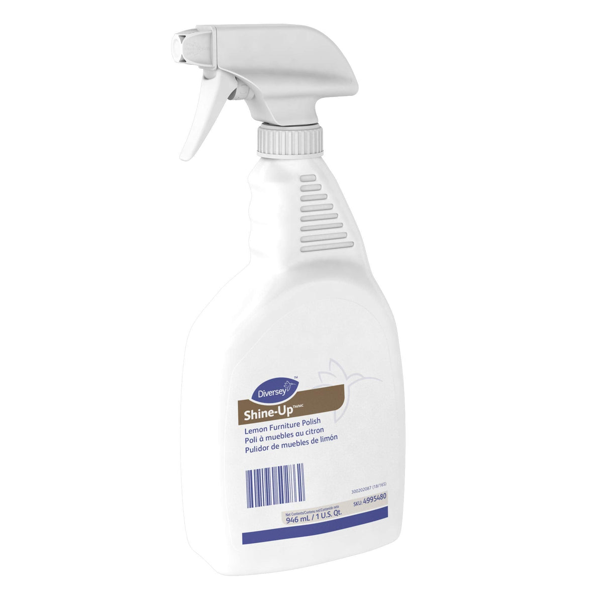 Diversey, DVO4995480, Shine-Up Lemon Furniture Polish, 1 / Each, White