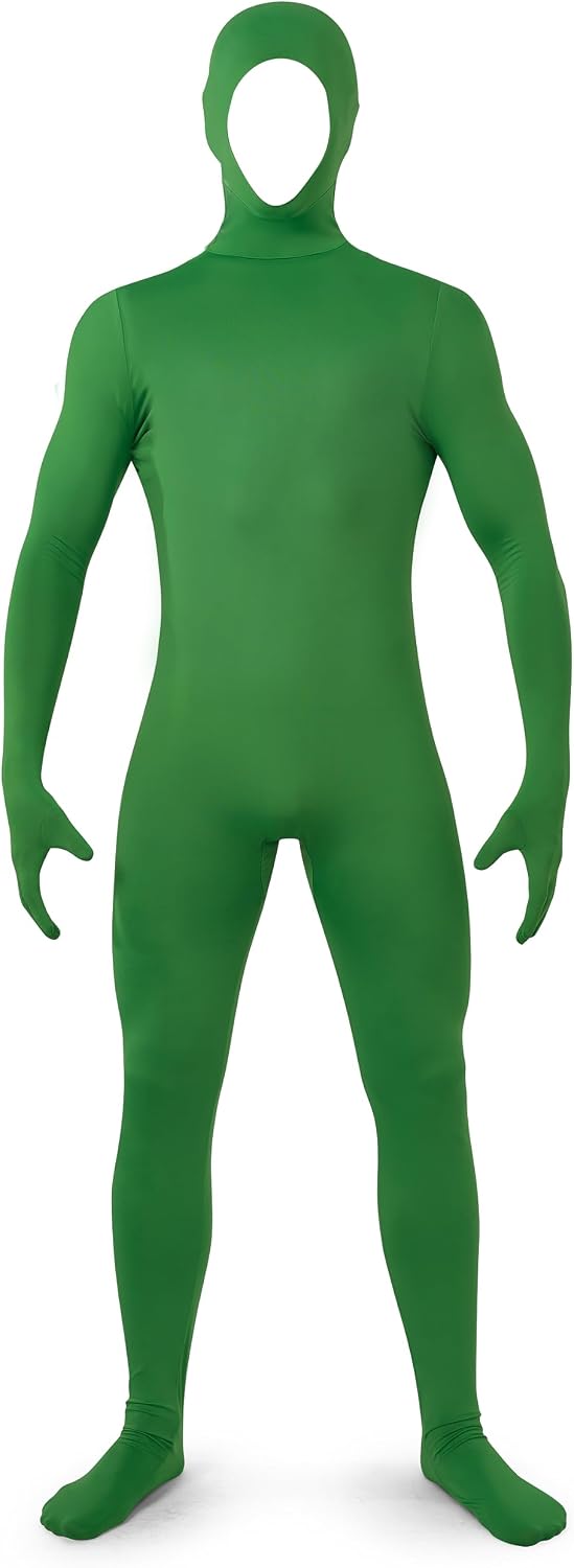 Spooktacular Creations Men's Open Face Zentai Bodysuit Costume, Medium/Standard
