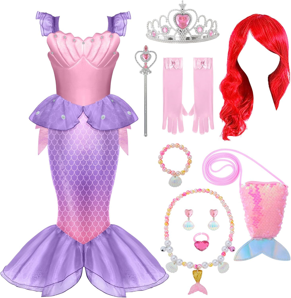 Spooktacular Creations Girls Little Mermaid Costume with Tail, 3T (3-4 Yrs)