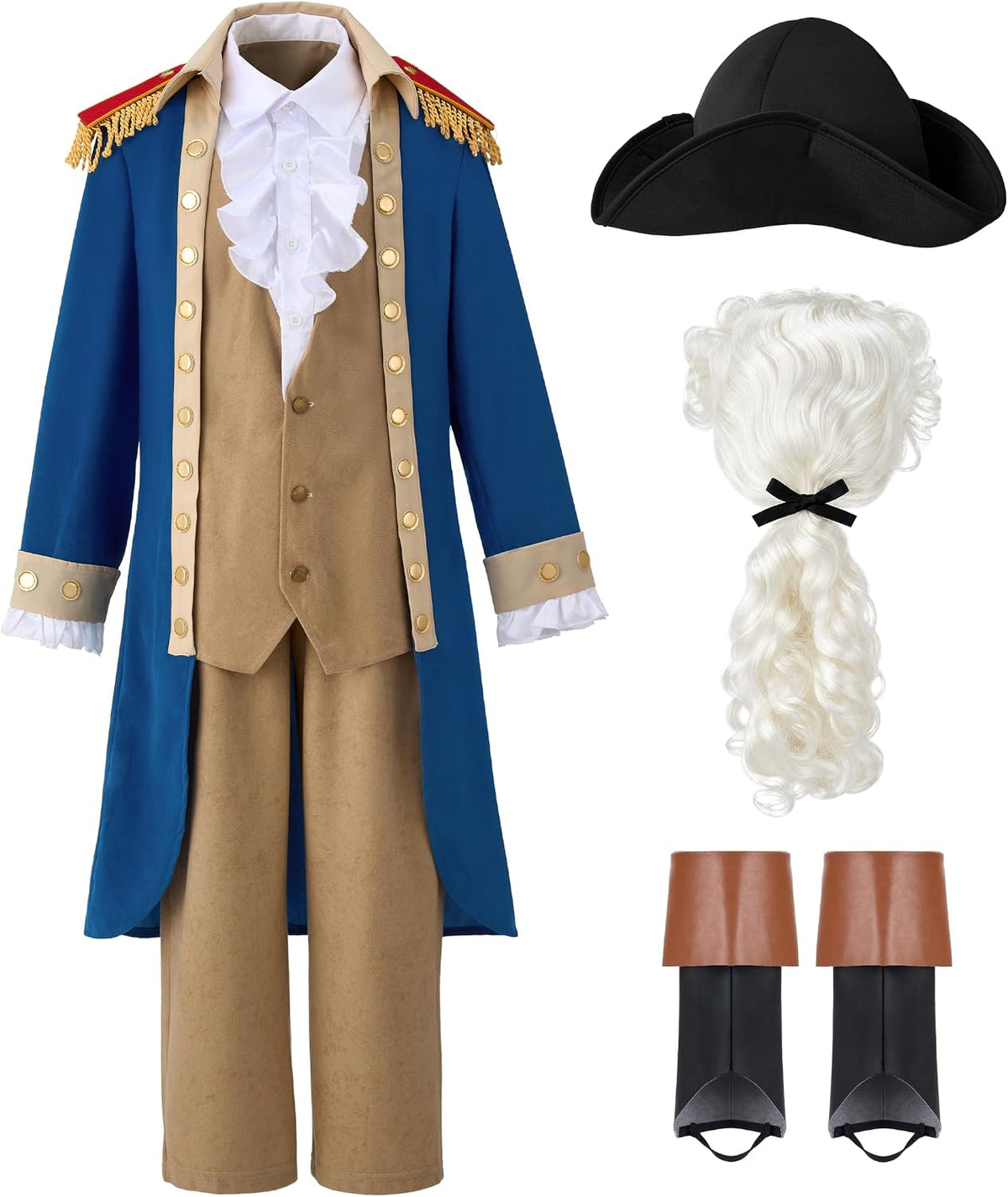 Spooktacular Creations Kids George Washington Costume, Large (10-12)