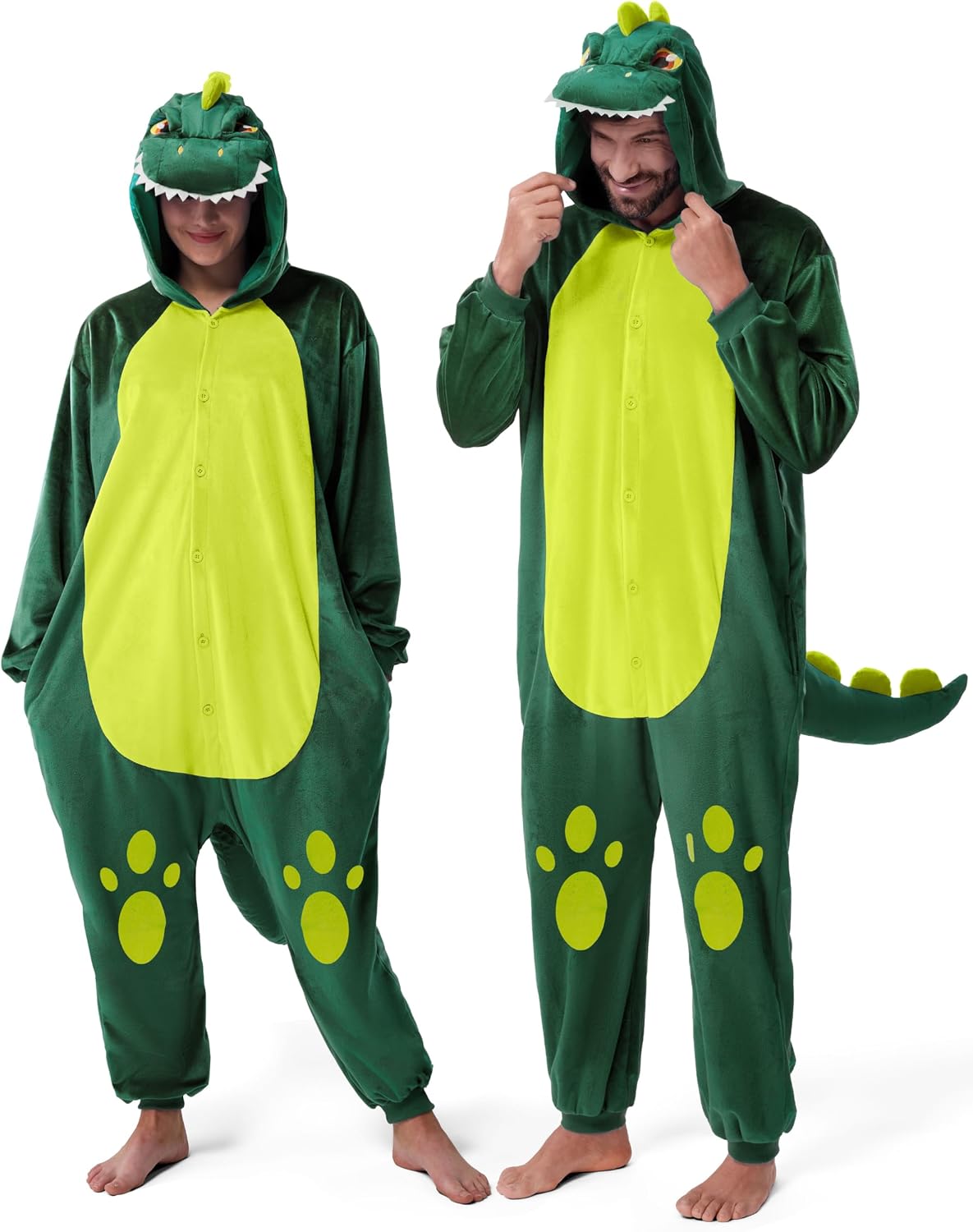 Spooktacular Creations Kids Plush Dinosaur Pajama Jumpsuit Costume, Small