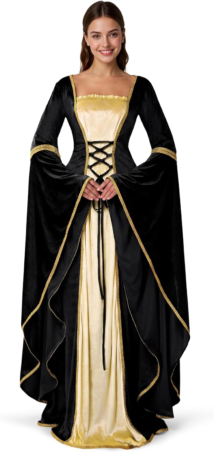 Spooktacular Creations Women's Velvet Renaissance Medieval Dress Costume, XL