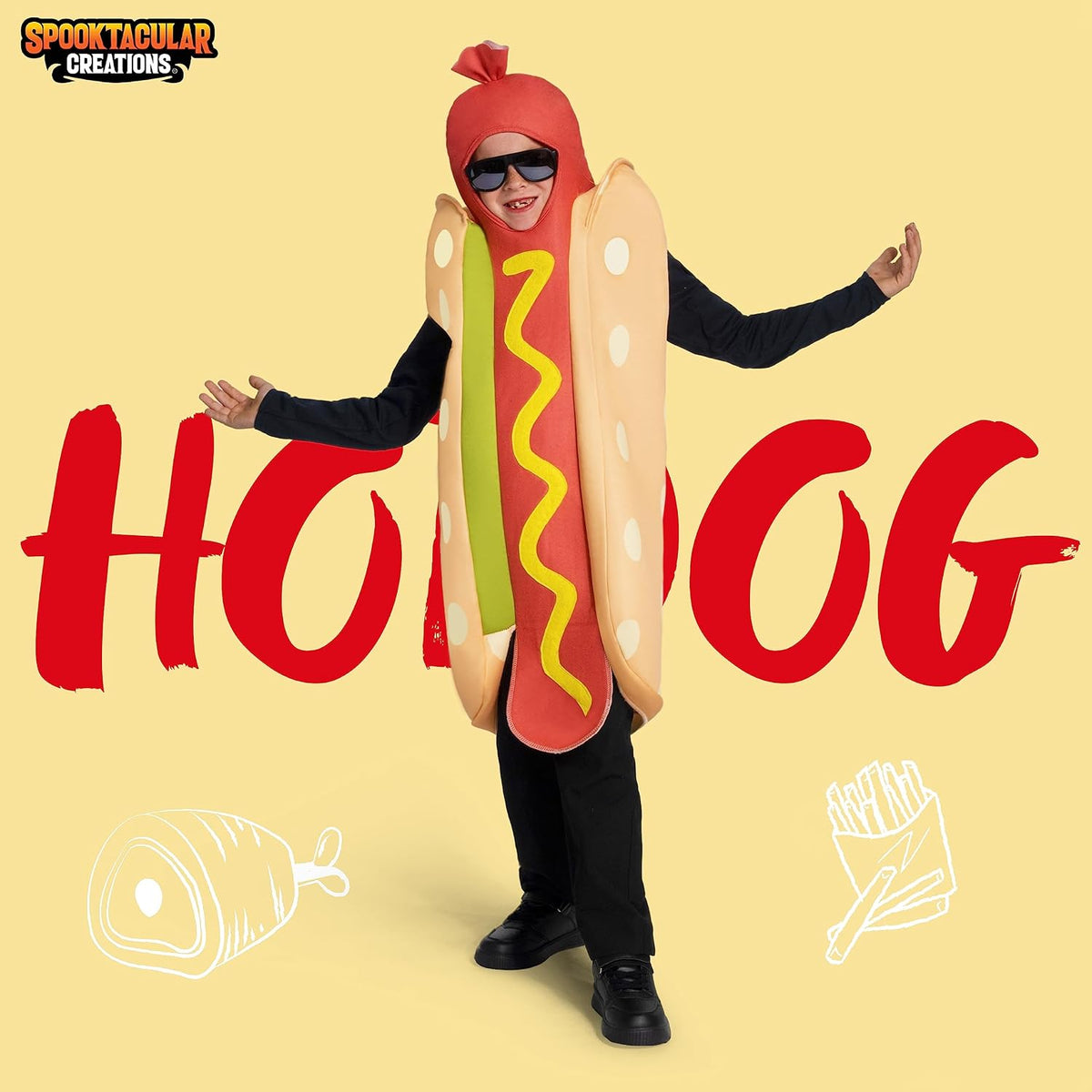 Spooktacular Creations Kids Hot Dog Costume, Unisex, Medium