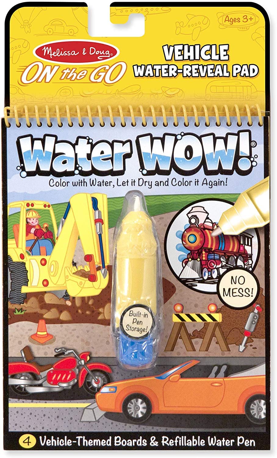 Melissa & Doug Aged 3 Plus Water Wow Vehicles On The Go Travel Activity Water