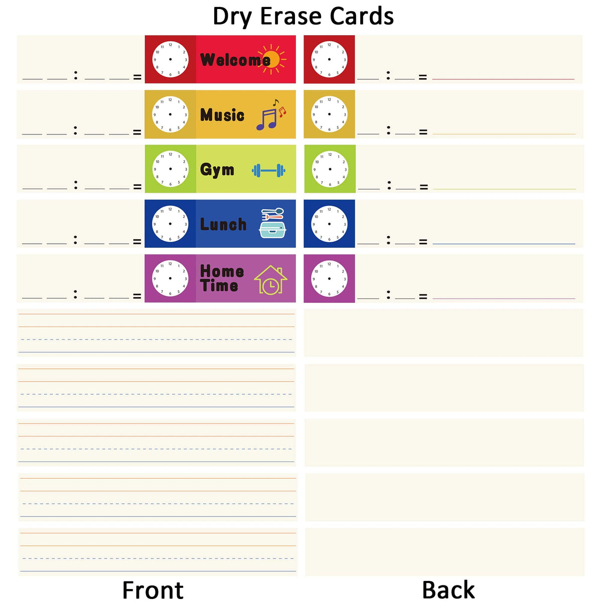 Youngever Small Classroom Pocket Chart 17 inch X 22 inch, 5 Pocket