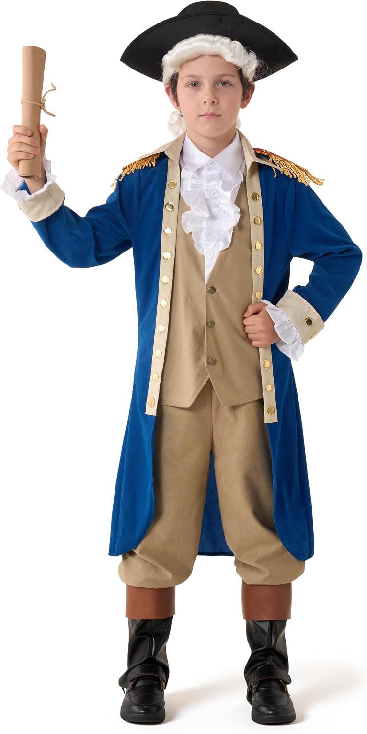 Spooktacular Creations Kids George Washington Costume, Large (10-12)