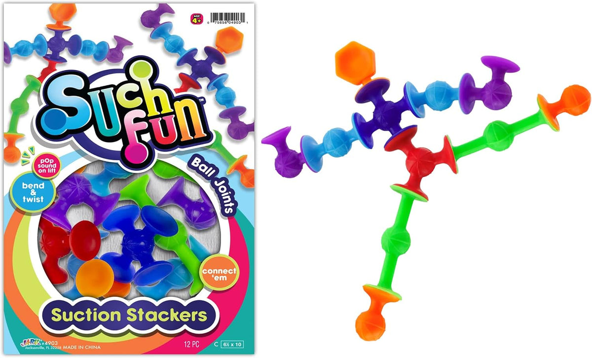 Ja-Ru Such Fun Suction Stackers 9-Piece Suction Cup Building Toy