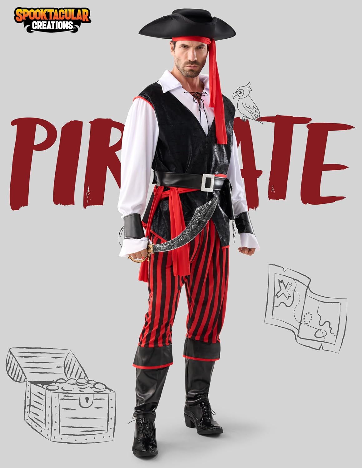 Spooktacular Creations Men's Pirate Costume