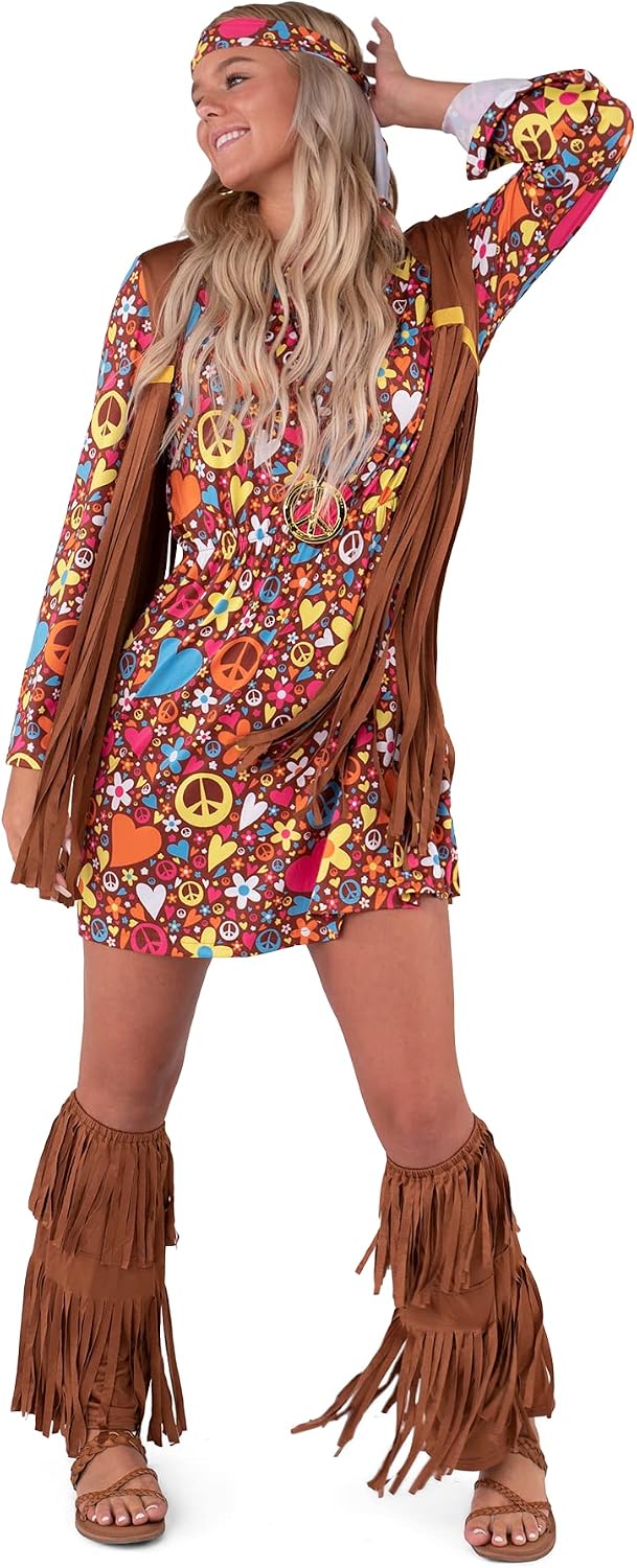 Spooktacular Creations Women 70s Hippie Costume