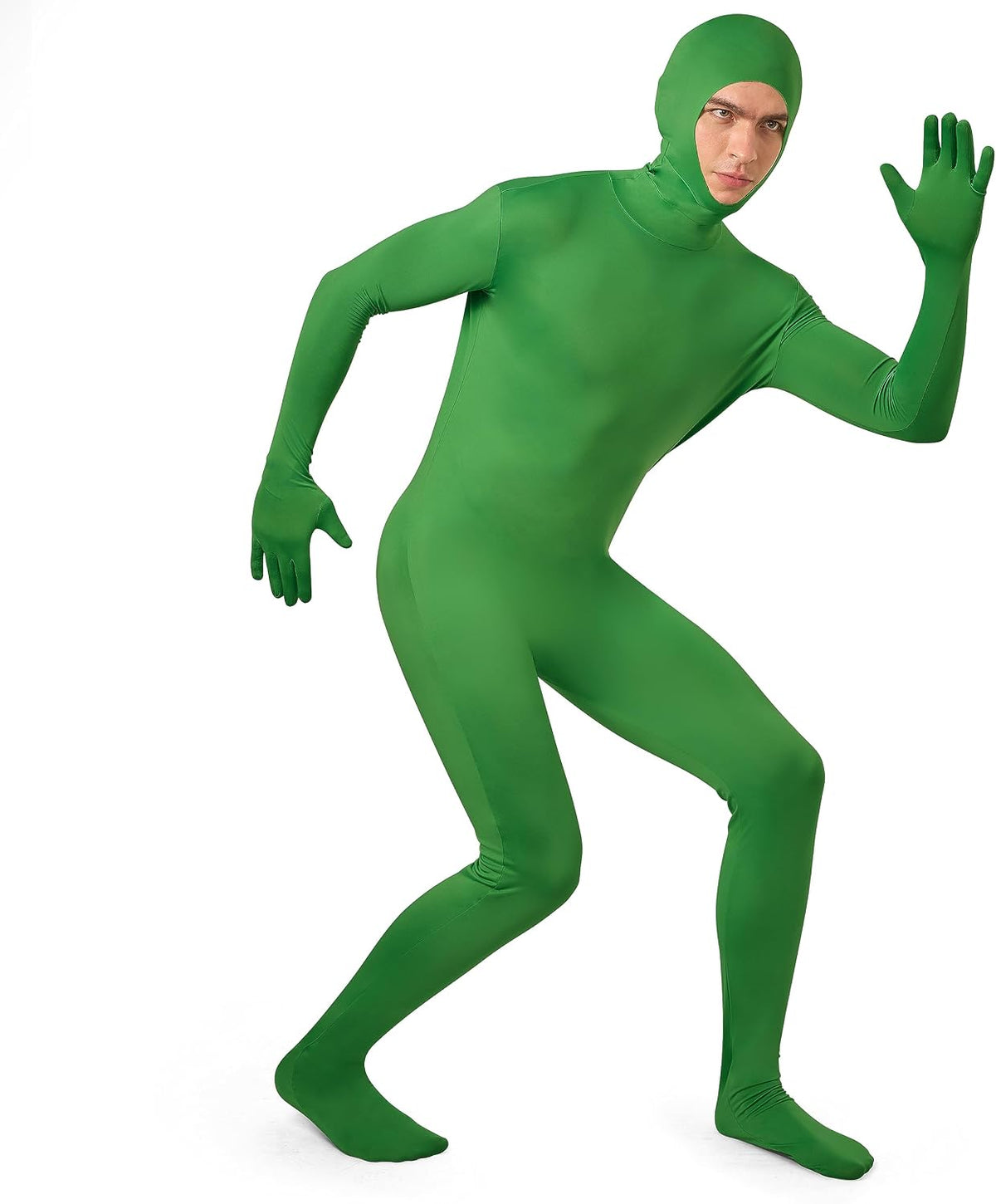 Spooktacular Creations Men's Open Face Zentai Bodysuit Costume, Medium/Standard