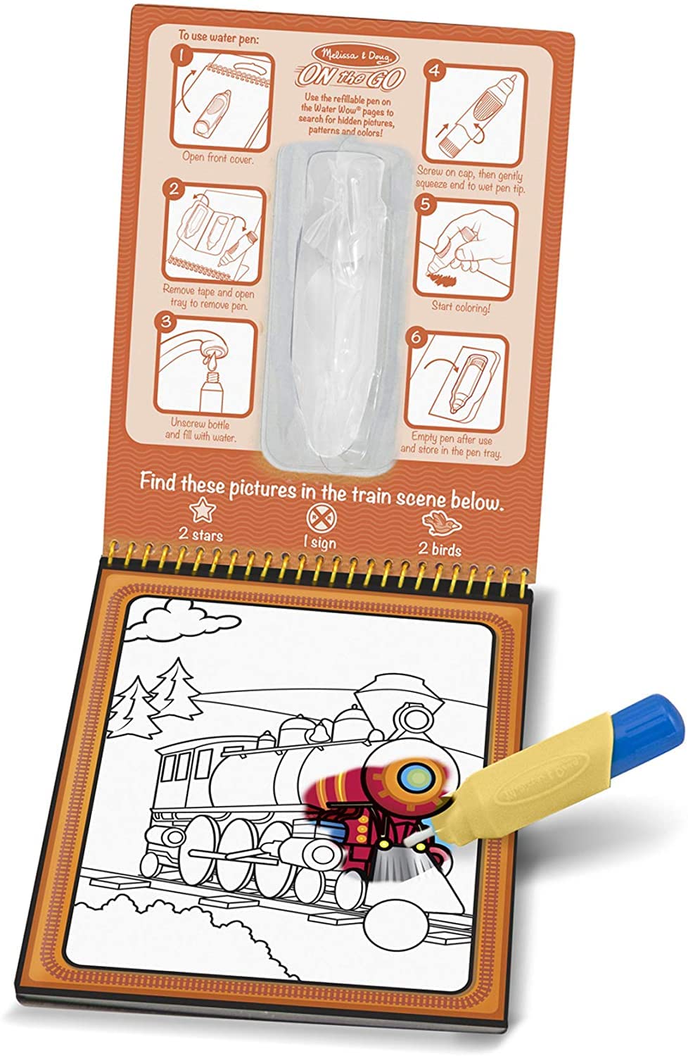 Melissa & Doug Aged 3 Plus Water Wow Vehicles On The Go Travel Activity Water