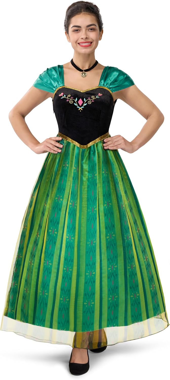 Spooktacular Creations Women's Green Princess Coronation Dress Costume, Medium
