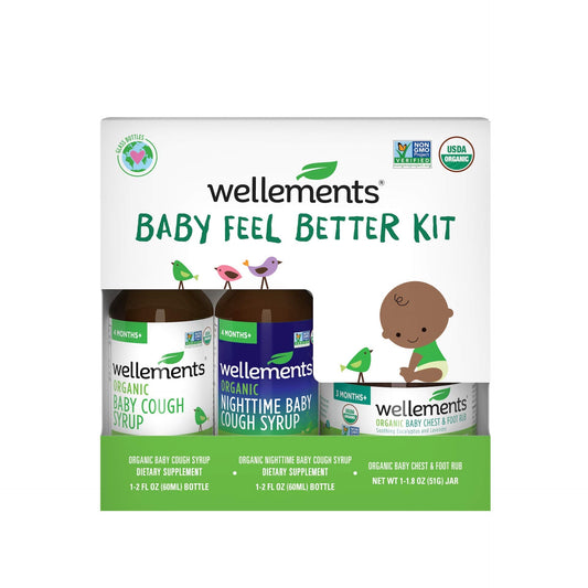 Wellements Organic Baby Feel Better Kit | Organic Nighttime Baby Cough Syrup