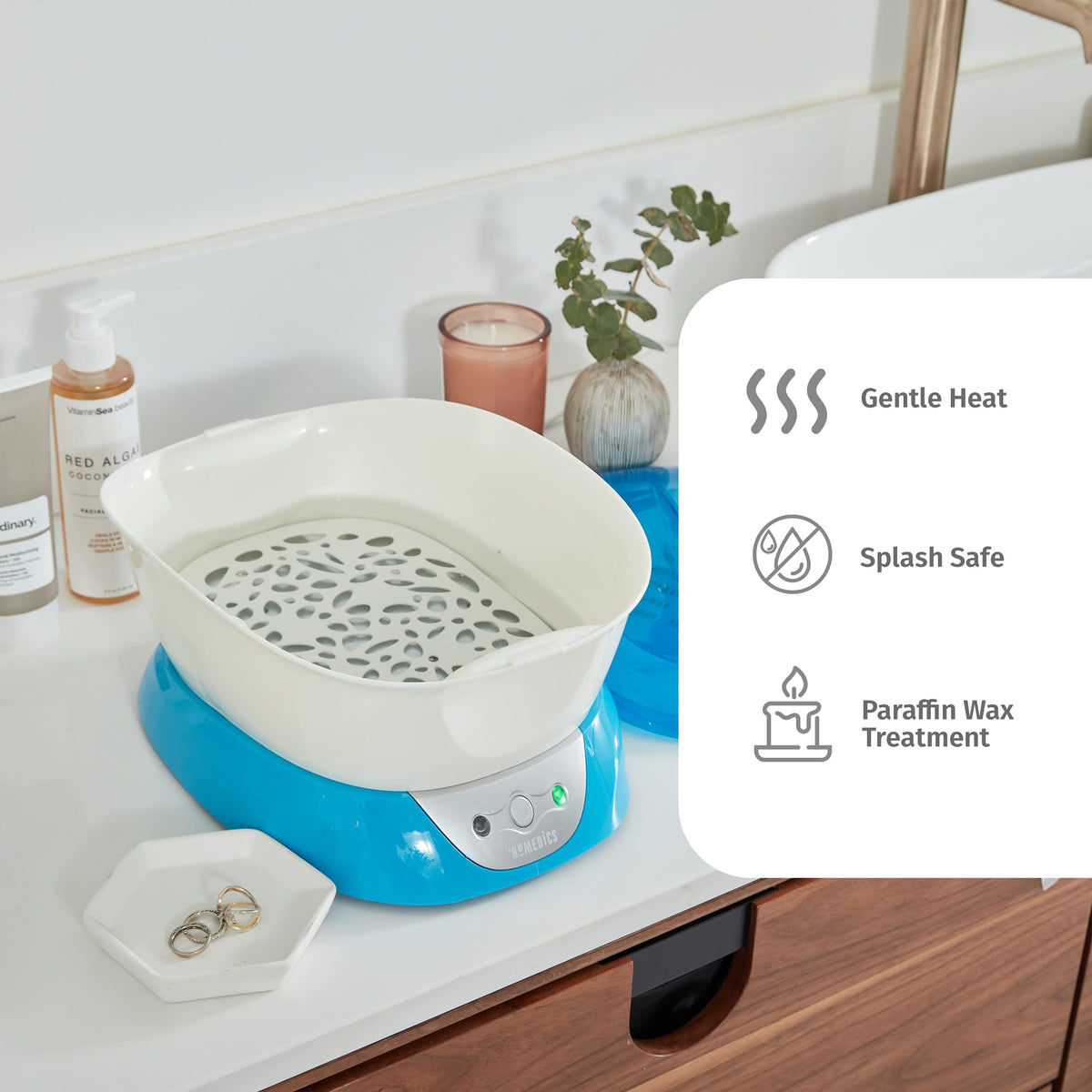 Homedics Paraffin Wax Machine - Soothe & Moisturize w / 3 lbs of Wax & 20