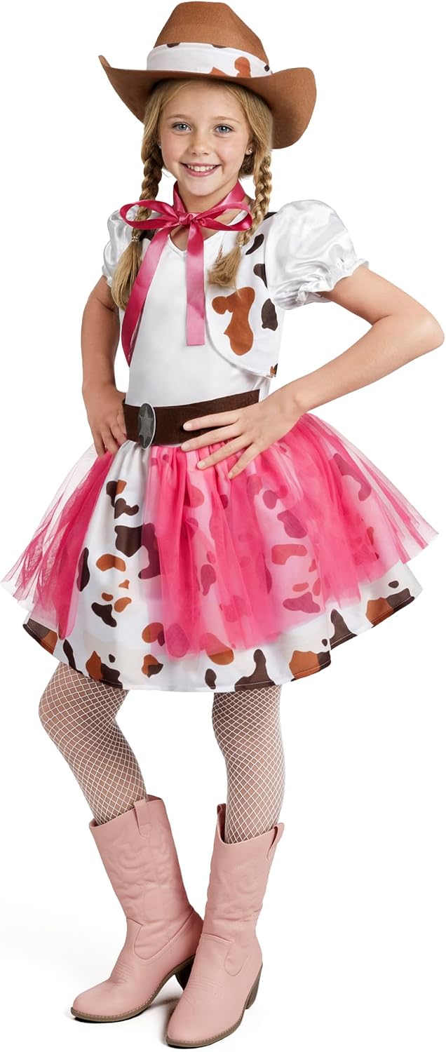 Spooktacular Creations Girls White Cowgirl Costume, Small