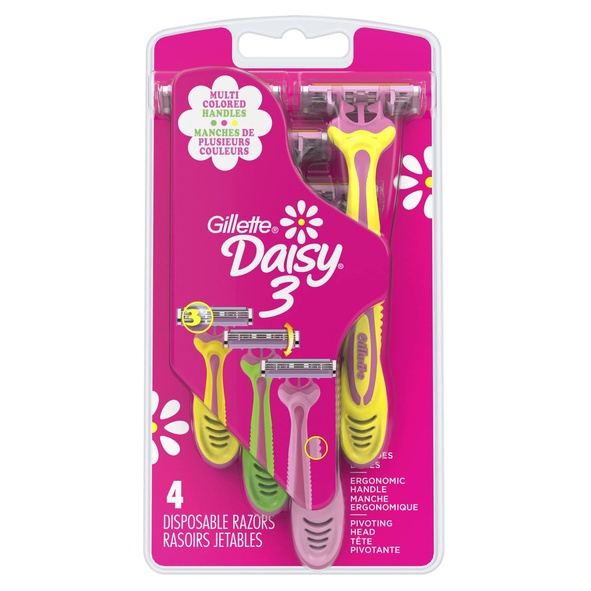 Gillette Daisy 3 Women's Disposable Razors - 4 Count