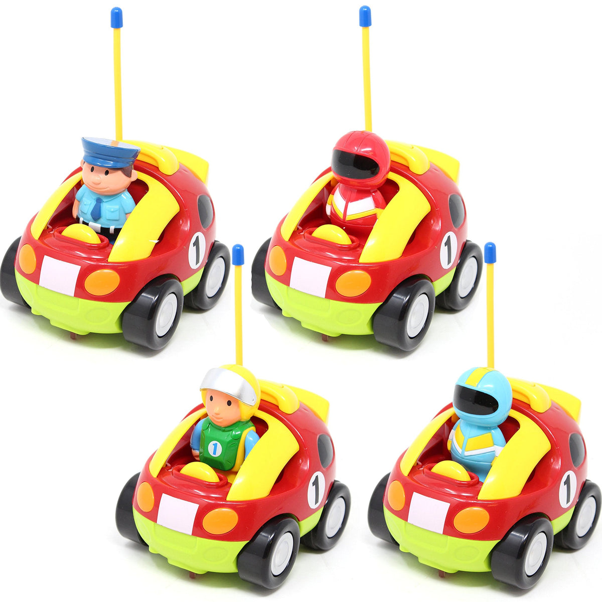Cartoon RC Race Car Remote Control with Music & Sound for Baby and Toddler