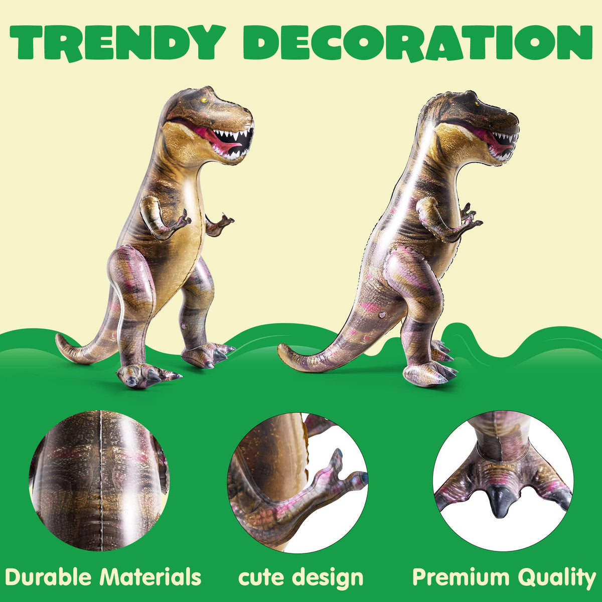 Dinosaur Inflatable, Tyrannosaurus Rex / Triceratops / Braciosoris