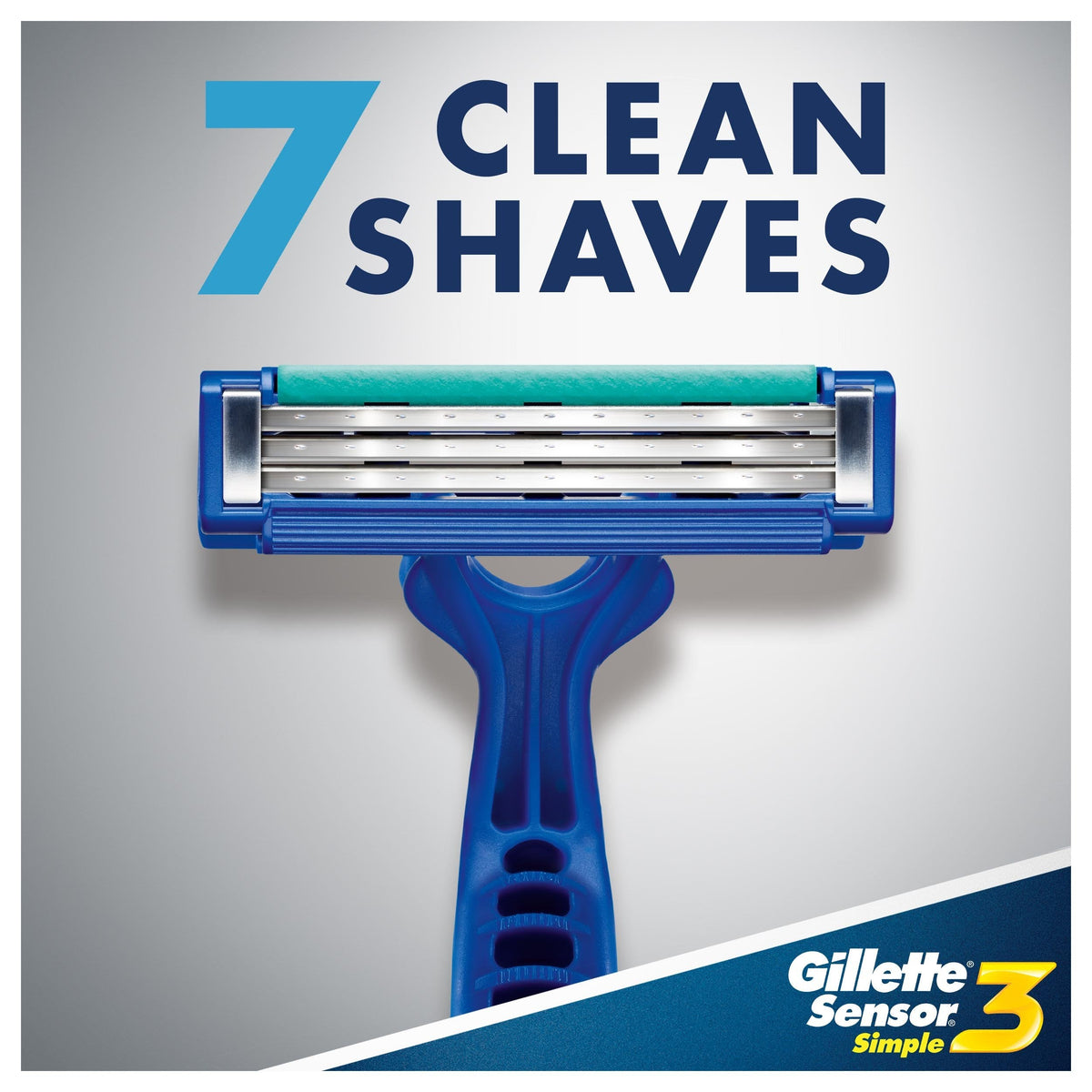 Gillette Sensor3 Simple Men's Disposable Razors, 4 Count