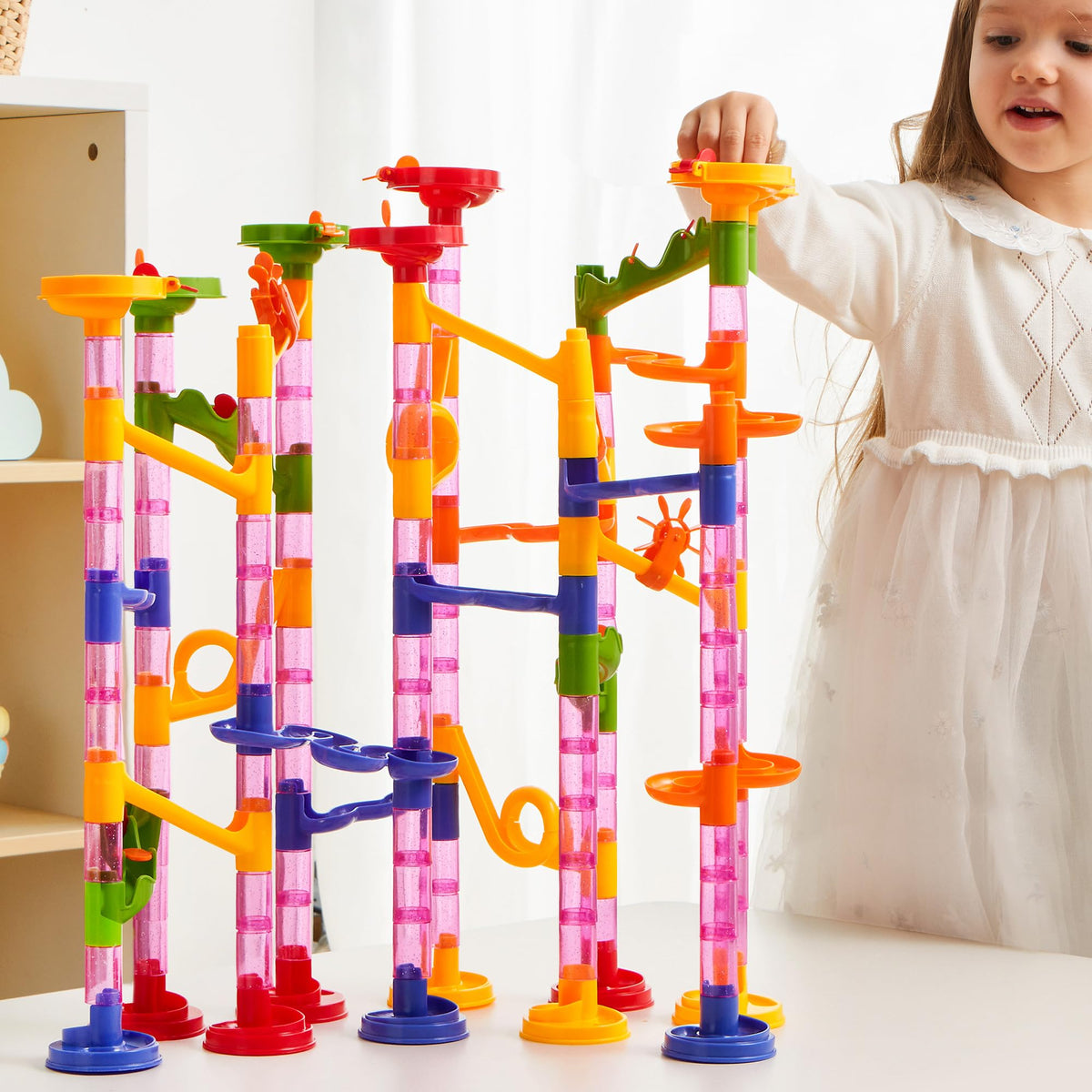 Marble Run Premium Set - 196 Pcs- Construction Building Blocks Toys