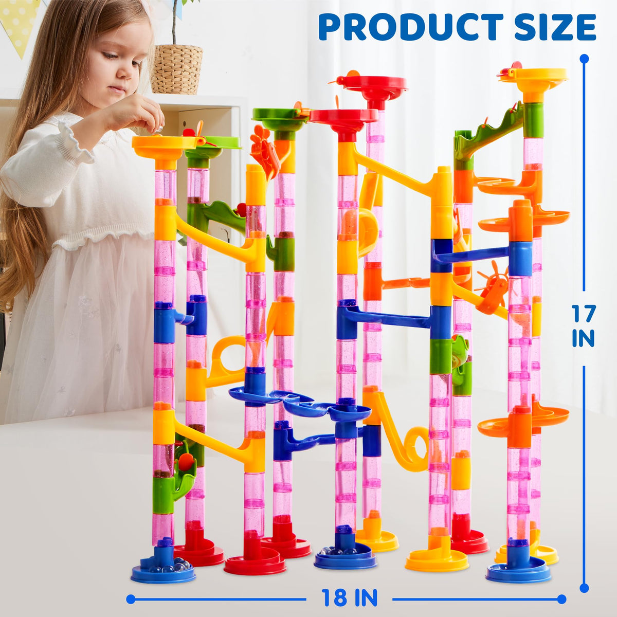 Marble Run Premium Set - 196 Pcs- Construction Building Blocks Toys