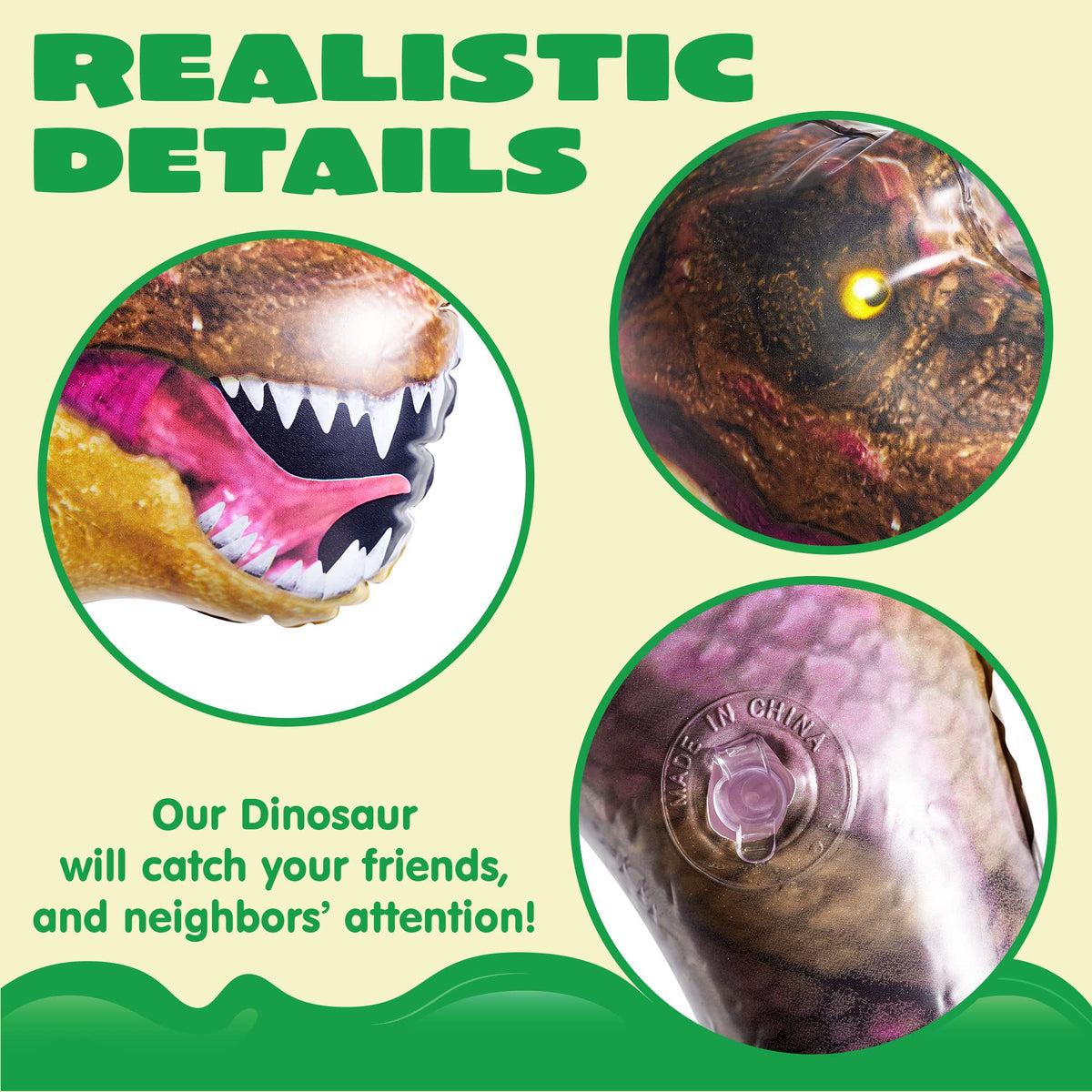 Dinosaur Inflatable, Tyrannosaurus Rex / Triceratops / Braciosoris