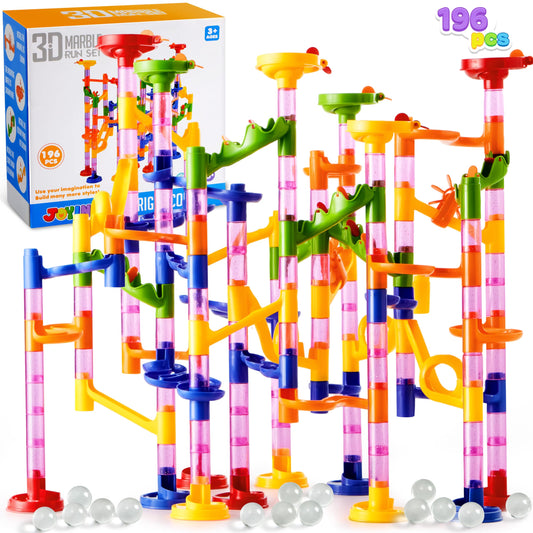 Marble Run Premium Set - 196 Pcs- Construction Building Blocks Toys