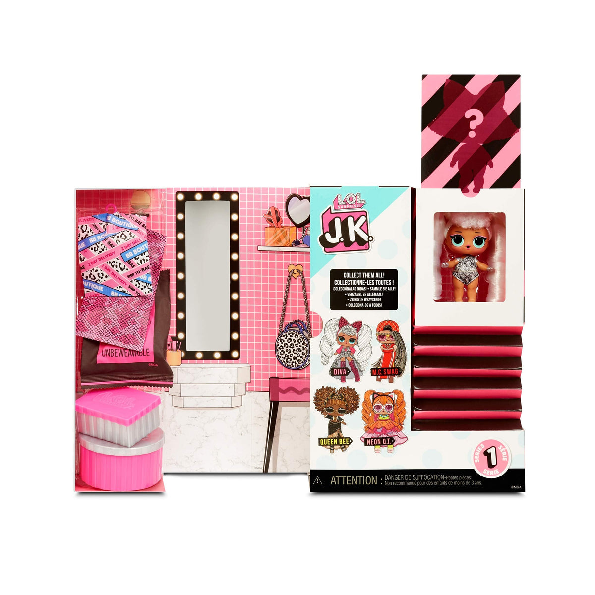 L.O.L. Surprise! LOL Surprise JK Mini Fashion Doll Diva with 15 Surprises