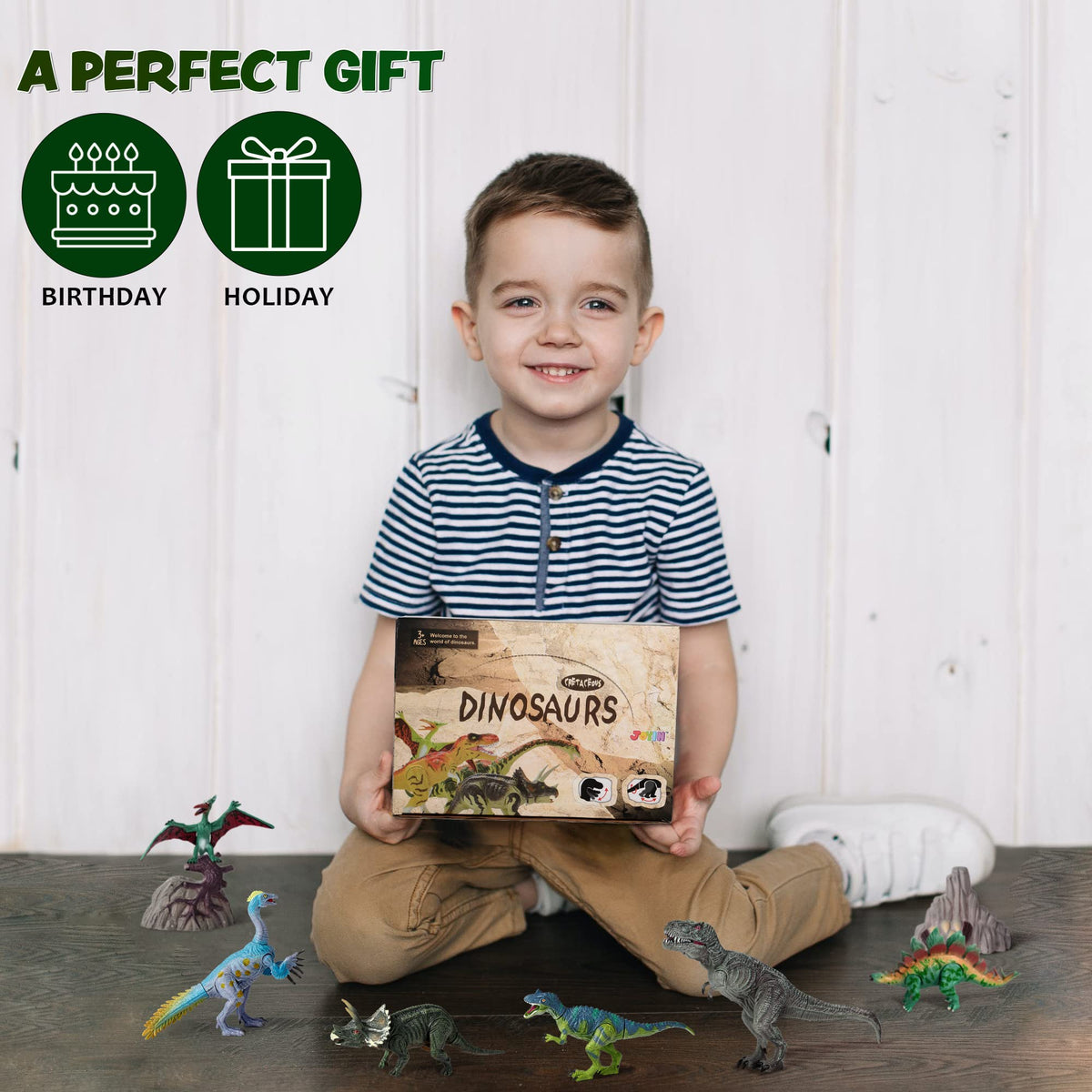 18 Pcs Dinosaur Figures 6" to 9"