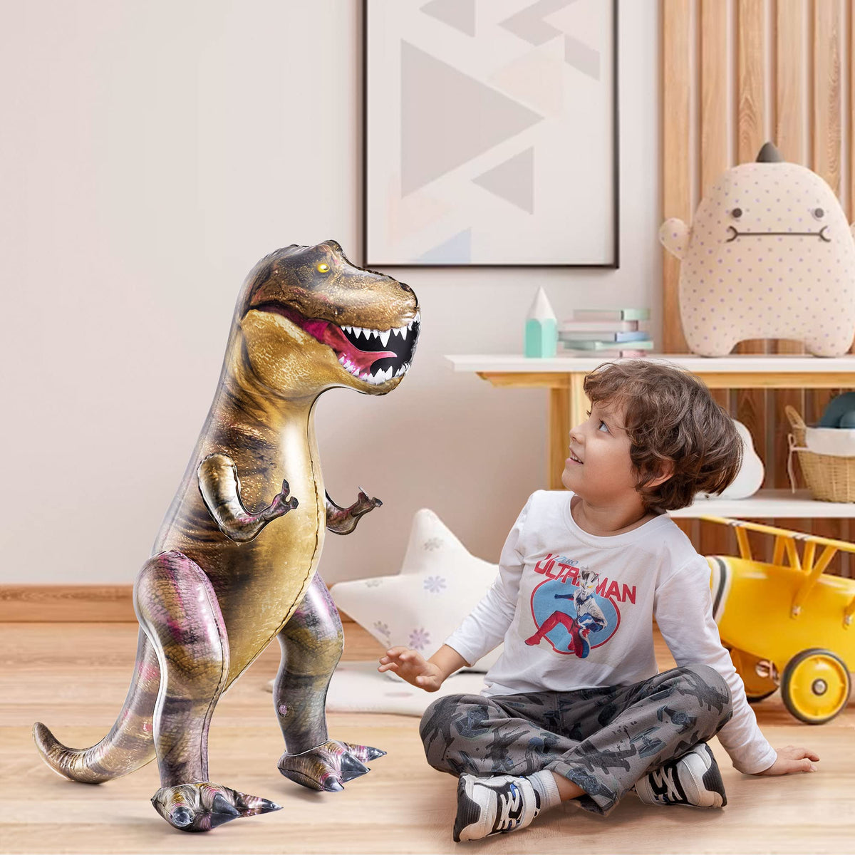 Dinosaur Inflatable, Tyrannosaurus Rex / Triceratops / Braciosoris