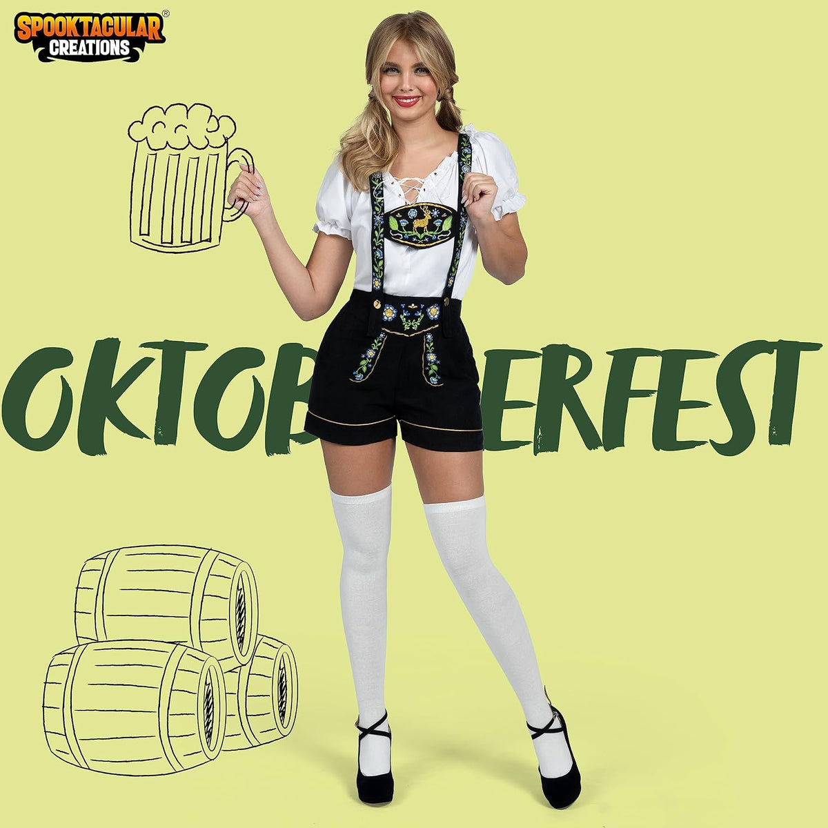 Spooktacular Creations Women Oktoberfest German Beer Girl Costume Set