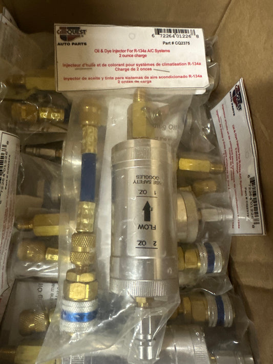 Carquest Oil & Dye Injector for R-134a A/C Systems, 2 Oz Charge