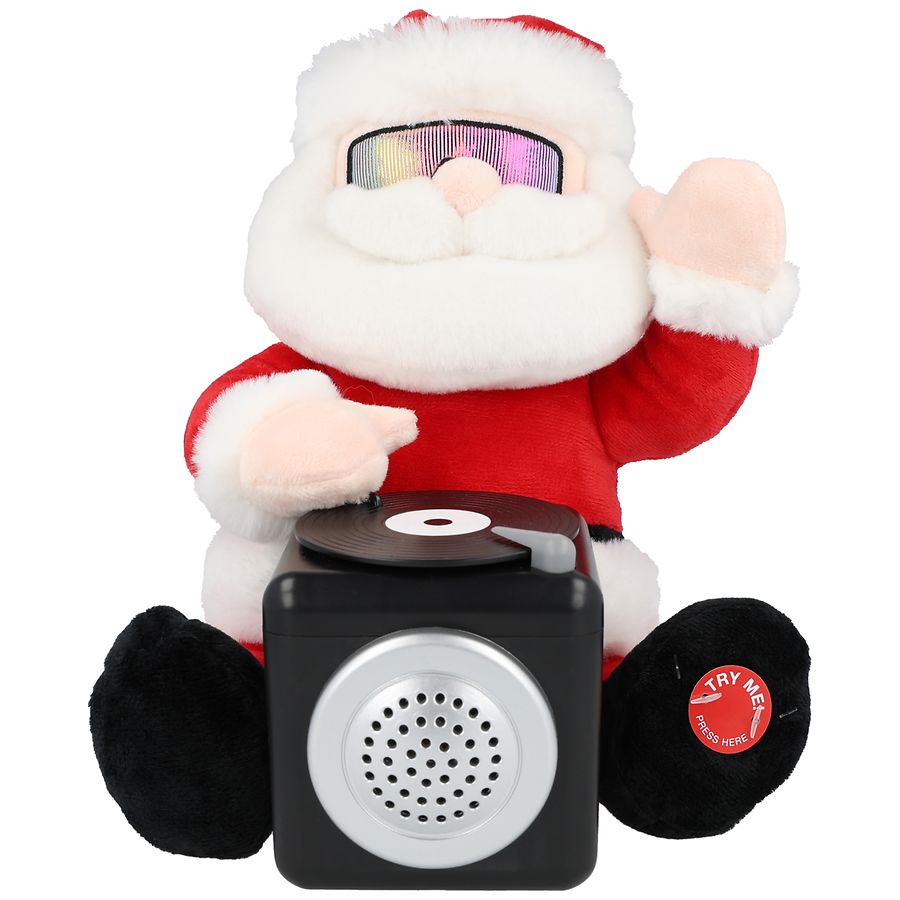 Play Right Animated DJ Santa Dancing Musical Plush