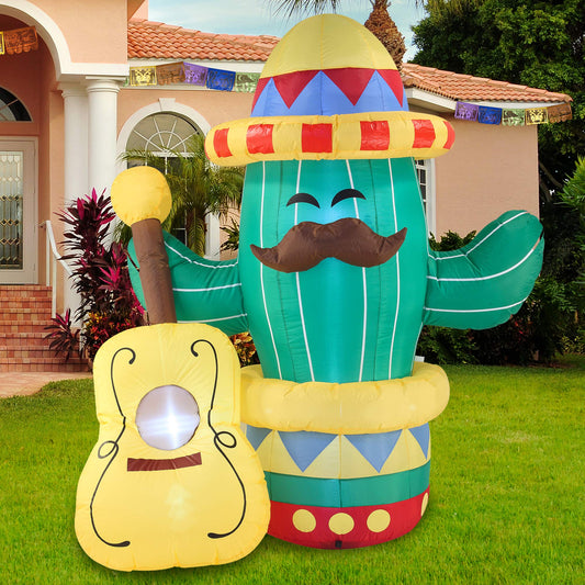 Cinco De Mayo / Mexican / Spanish Inflatable (Blow Up) 6" FT Cactus Guitar