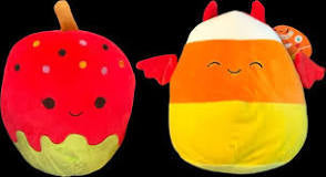 Squishmallows Flip-A-Mallows 8 Inch Keir Candy Apple & Carah Candy Corn Plush