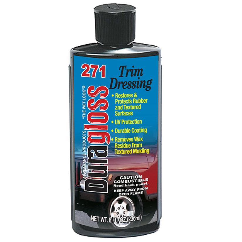 Duragloss 271 Rubber and Flat Black Dressing 8 Oz