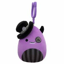 Squishmallows Earworm the Purple Monster Clip-On Plush