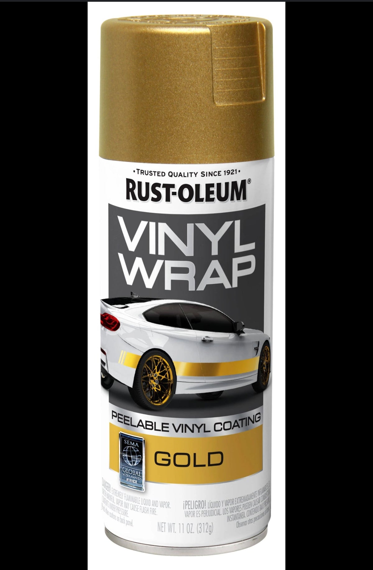 Rust-Oleum Automotive Vinyl Wrap Gloss Brilliant Blue or Gold Peelable