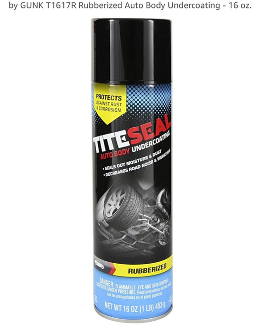 TiteSeal by GUNK T1617R Rubberized Auto Body Undercoating - 16 oz
