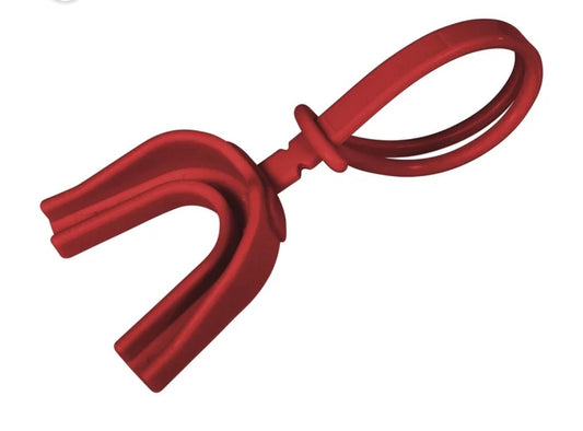 Champro Sports Moldable Football Mouthguard with Strap, Scarlet, Adult