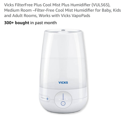 Vicks FilterFree Plus Cool Mist Plus Humidifier (VUL565)