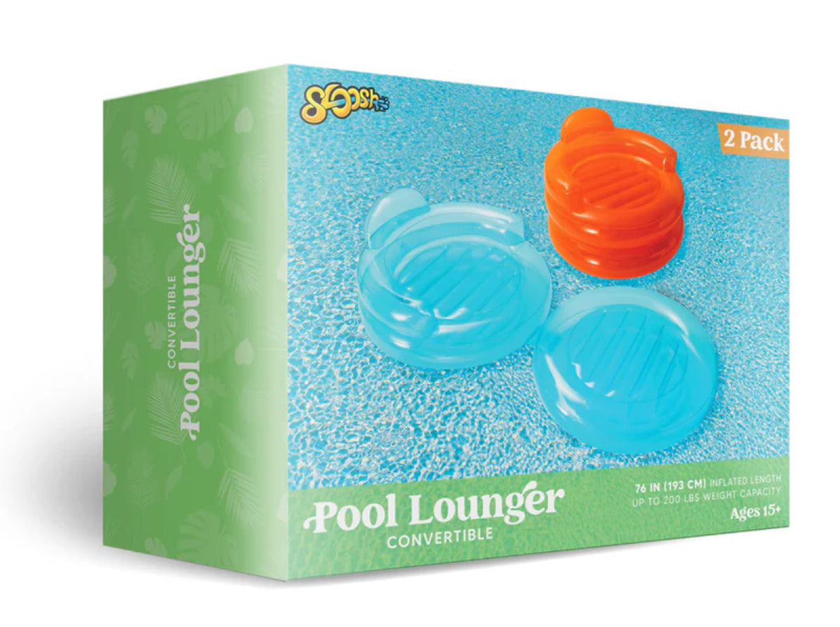 Two pack convertible pool lounger couch max 76” w / 200 pound capacity