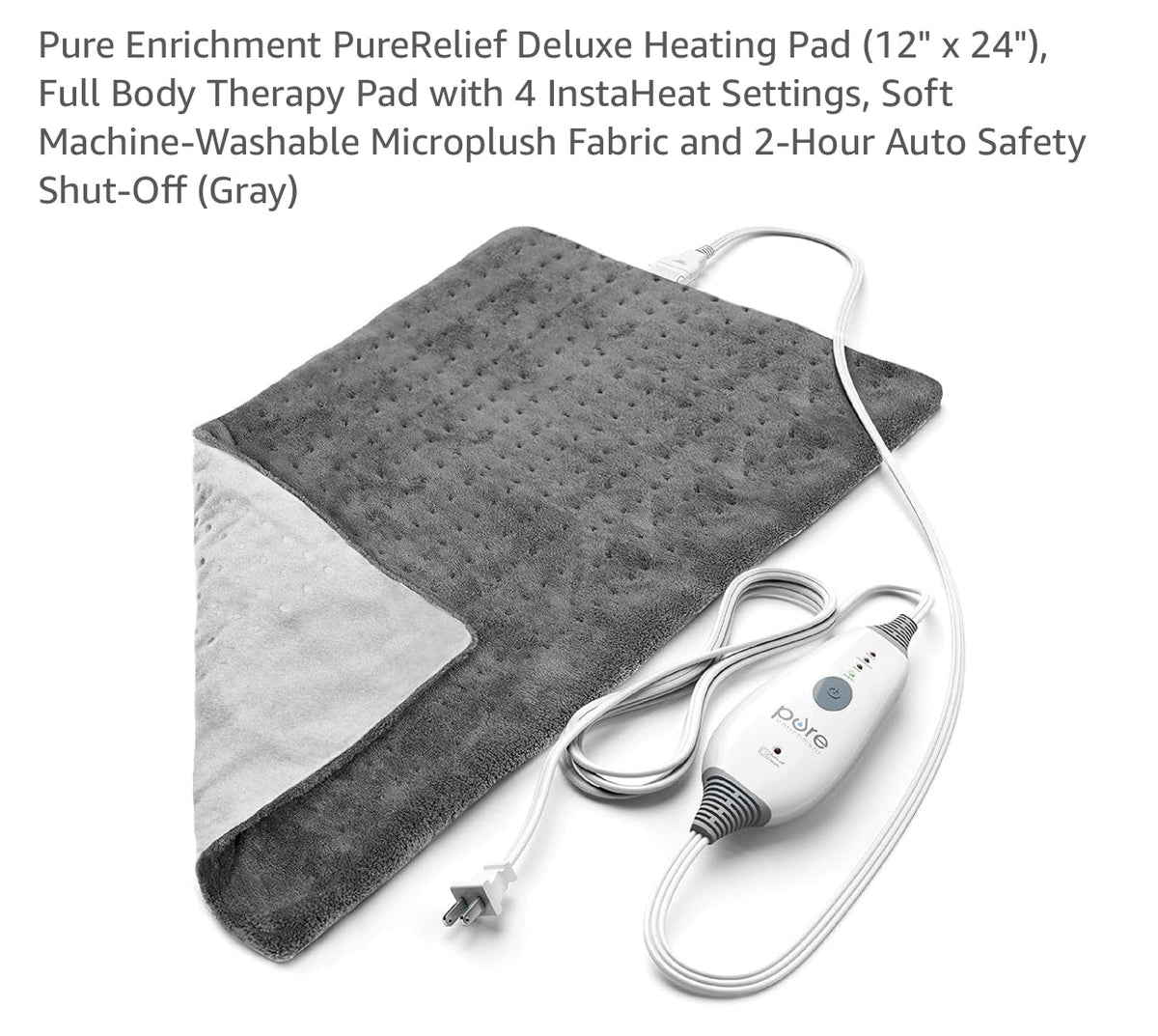 Pure Enrichment PureRelief Deluxe Heating Pad (12" x 24")