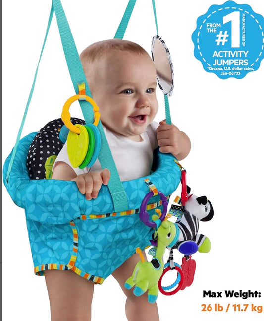 Bright Starts Bounce 'n Spring Deluxe Door Jumper for Baby with Adjustable