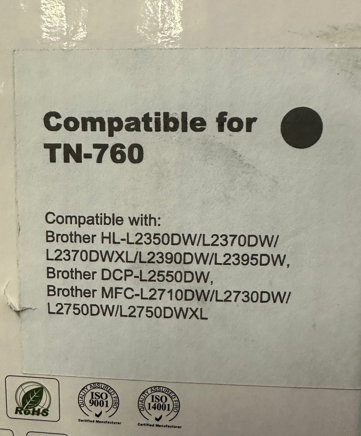 TN760 TN 760 Toner Cartridge Black 2-Pack Replacement for Brother TN760 TN