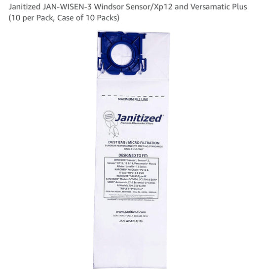 Janitized JAN-WISEN-3 Windsor Sensor / Xp12 and Versamatic Plus 10 per Pack