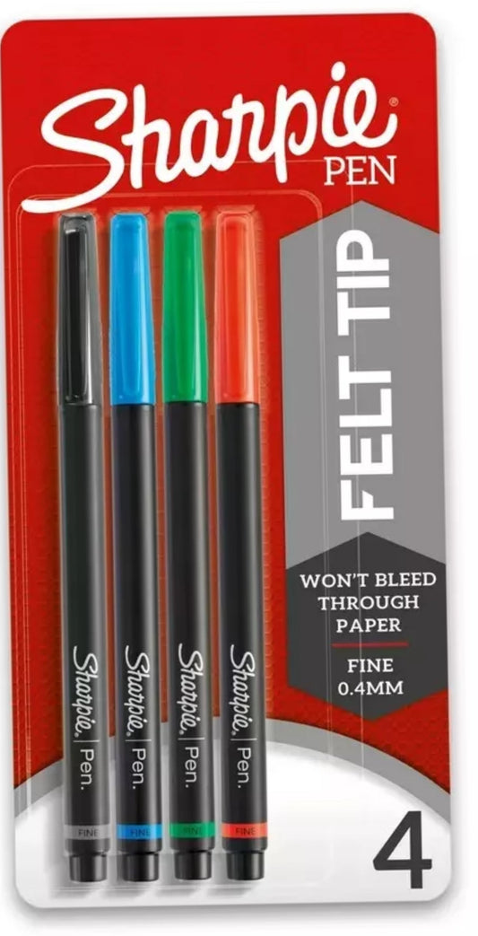 Sharpie felt tip pen for pack assorted colors 1924214