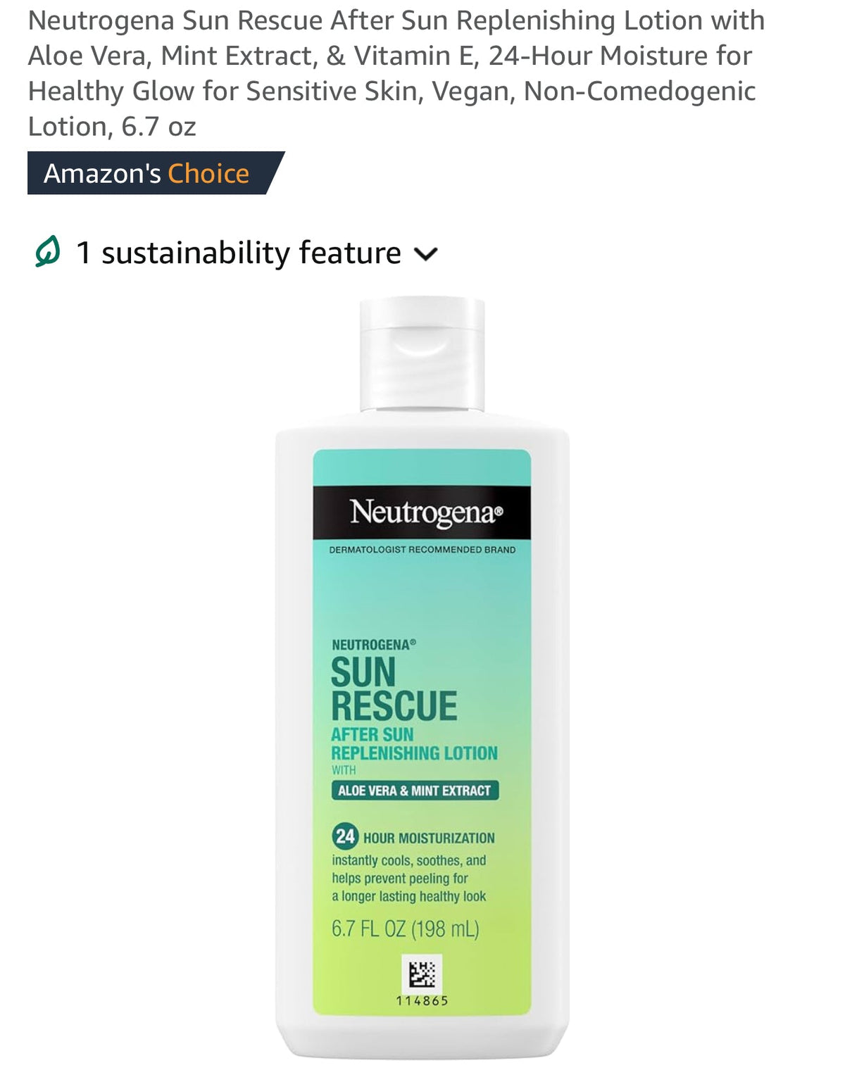 Neutrogena Sun Rescue After Sun Rehydrating Spray / Lotion